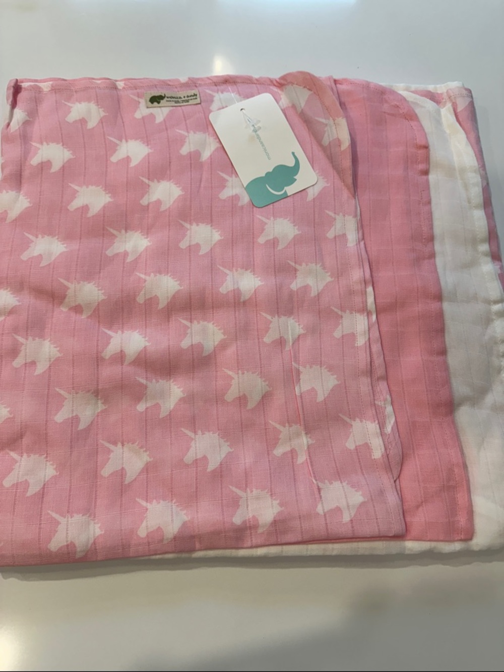 Monica +‎ Andy 3-Pack Organic Cotton Unicorn Muslin Swaddle Blankets